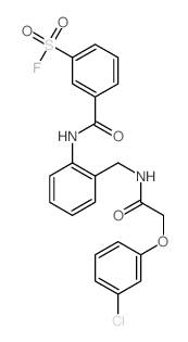 3-[[2-[[[2-(3-chlorophenoxy)acetyl]amino]methyl]phenyl]carbamoyl]benzenesulfonyl fluoride Structure