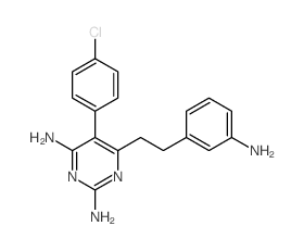 2,4-Pyrimidinediamine,6-[2-(3-aminophenyl)ethyl]-5-(4-chlorophenyl)-结构式