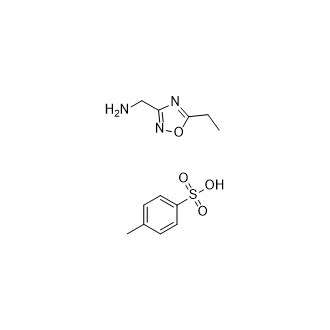 (5-乙基-1,2,4-噁二唑-3-基)甲胺4-甲基苯磺酸盐结构式