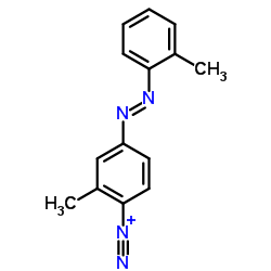 Benzenediazonium, 2-methyl-4-((2-methylphenyl)azo)- Structure
