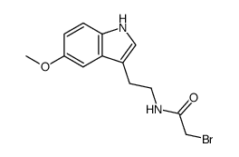 2-bromo-N-[2-(5-methoxy-indol-3-yl)-ethyl]-acetamide结构式