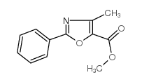 4-甲基-2-苯基-1,3-噁唑-5-羧酸甲酯结构式