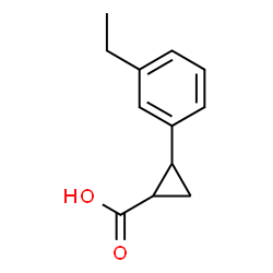 2-(3-ethylphenyl)cyclopropane-1-carboxylic acid Structure