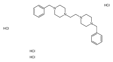 1-benzyl-4-[2-(4-benzylpiperazin-1-yl)ethyl]piperazine tetrahydrochlor ide结构式