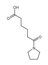 6-oxo-6-(pyrrolidin-1-yl)hexanoic acid结构式