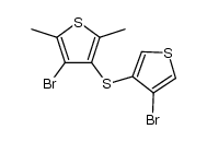 4,4'-dibromo-2,5-dimethyl-3,3'-dithienyl sulfide结构式