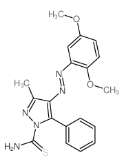 1H-Pyrazole-1-carbothioamide,4-[2-(2,5-dimethoxyphenyl)diazenyl]-3-methyl-5-phenyl-结构式