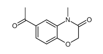 6-acetyl-4-methyl-3,4-dihydro-2H-1,4-benzoxazin-3-one结构式