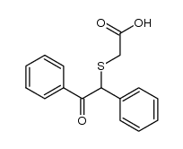 (α'-oxo-bibenzyl-α-ylmercapto)-acetic acid结构式