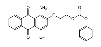 2-[(1-amino-9,10-dihydro-4-hydroxy-9,10-dioxo-2-anthryl)oxy]ethyl phenyl carbonate structure