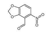 5-nitro-1,3-benzodioxole-4-carbaldehyde Structure