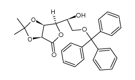 2,3-O-isopropylidene-6-O-triphenylmethyl-L-glucono-γ-lactone结构式