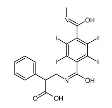 2-phenyl-3-[[2,3,5,6-tetraiodo-4-(methylcarbamoyl)benzoyl]amino]propanoic acid结构式