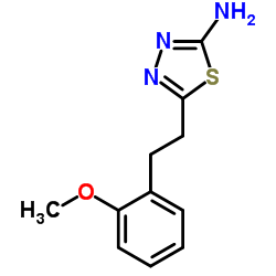 5-[2-(2-Methoxyphenyl)ethyl]-1,3,4-thiadiazol-2-amine结构式
