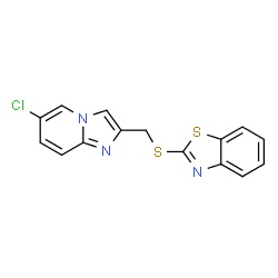 2-(((6-chloroimidazo[1,2-a]pyridin-2-yl)methyl)thio)benzo[d]thiazole Structure