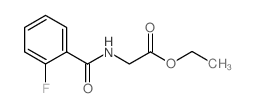 Ethyl 2-[(2-fluorobenzoyl)amino]acetate Structure
