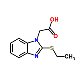 [2-(Ethylsulfanyl)-1H-benzimidazol-1-yl]acetic acid structure