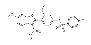 Methyl 6-methoxy-2-[2-methoxy-4-(tosyloxy)phenyl]benzo[b]furan-3-carboxylate Structure