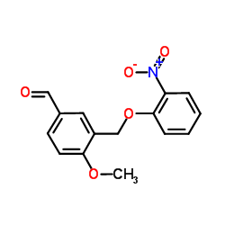 4-METHOXY-3-(2-NITRO-PHENOXYMETHYL)-BENZALDEHYDE结构式