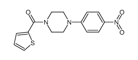 (4-(4-nitrophenyl)piperazin-1-yl)(thiophen-2-yl)methanone Structure