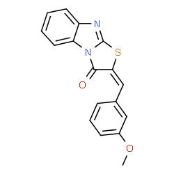 (2E)-2-(3-methoxybenzylidene)[1,3]thiazolo[3,2-a]benzimidazol-3(2H)-one Structure