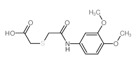 2-([2-(3,4-DIMETHOXYANILINO)-2-OXOETHYL]SULFANYL)ACETIC ACID结构式