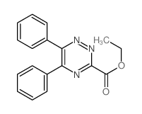 1,2,4-Triazine-3-carboxylicacid, 5,6-diphenyl-, ethyl ester structure