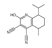 3,4-Quinolinedicarbonitrile,1,2,5,6,7,8-hexahydro-5-methyl-8-(1-methylethyl)-2-oxo- structure