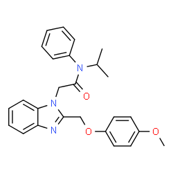 N-isopropyl-2-(2-((4-methoxyphenoxy)methyl)-1H-benzo[d]imidazol-1-yl)-N-phenylacetamide picture