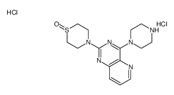 4-(4-piperazin-1-ylpyrido[3,2-d]pyrimidin-2-yl)-1,4-thiazinane 1-oxide,dihydrochloride Structure