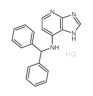 3H-Imidazo[4,5-b]pyridin-7-amine,N-(diphenylmethyl)-, hydrochloride (1:1) structure