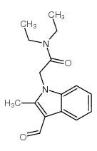 N,N-diethyl-2-(3-formyl-2-methylindol-1-yl)acetamide Structure