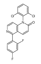 1-(2,6-dichlorophenyl)-5-(2,4-difluorophenyl)-1,6-naphthyridin-2(1H)-one Structure