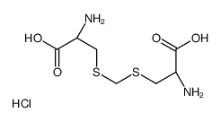(2R)-2-amino-3-[[(2R)-2-amino-2-carboxyethyl]sulfanylmethylsulfanyl]propanoic acid,hydrochloride Structure