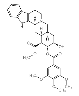 3.beta., 20.alpha.-Yohimban-16.beta.-carboxylic acid, 17.alpha., 18.beta.-dihydroxy-, methyl ester, 17- (3,4,5-trimethoxybenzoate)结构式