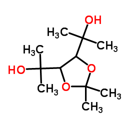 2,2'-(2,2-Dimethyl-1,3-dioxolane-4,5-diyl)di(2-propanol)结构式