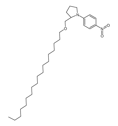 (2S)-1-(4-nitrophenyl)-2-(octadecoxymethyl)pyrrolidine结构式