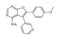 6-(4-methoxyphenyl)-5-pyridin-3-ylfuro[2,3-d]pyrimidin-4-amine Structure