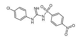 N-(4-chloro-phenyl)-N'-(4-nitro-benzenesulfonyl)-guanidine结构式