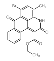 6-Bromo-1-carbethoxy-4-methyl-2, 7-dibenz[f,ij]isoquinoline-2,7-dione structure
