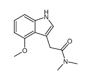 3-(N,N-dimethylaminocarbonylmethyl)-4-methoxyindole结构式