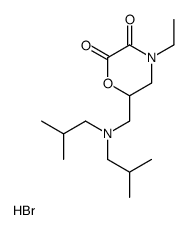 6-[[bis(2-methylpropyl)amino]methyl]-4-ethylmorpholine-2,3-dione,hydrobromide Structure