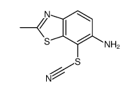 Thiocyanic acid, 6-amino-2-methyl-7-benzothiazolyl ester (7CI,8CI,9CI) structure