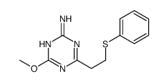 4-methoxy-6-(2-phenylsulfanylethyl)-1,3,5-triazin-2-amine结构式