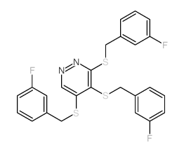 Pyridazine,3,4,5-tris[[(3-fluorophenyl)methyl]thio]- Structure