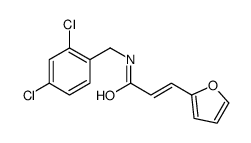 N-[(2,4-dichlorophenyl)methyl]-3-(furan-2-yl)prop-2-enamide结构式