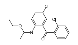 ethyl (Z)-N-(4-chloro-2-(2-chlorobenzoyl)phenyl)acetimidate Structure