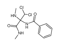 α-Methylamino-α-benzamido-β,β-dichlorpropionsaeure-N-methylamid结构式