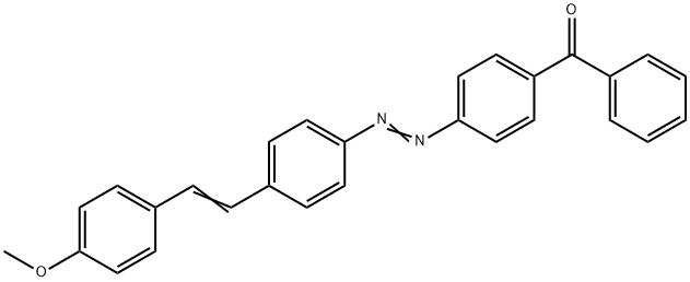 [4-[[4-[2-(4-Methoxyphenyl)ethenyl]phenyl]azo]phenyl]phenylmethanone结构式