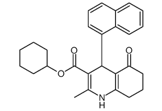 cyclohexyl 2-methyl-4-naphthalen-1-yl-5-oxo-4,6,7,8-tetrahydro-1H-quinoline-3-carboxylate Structure